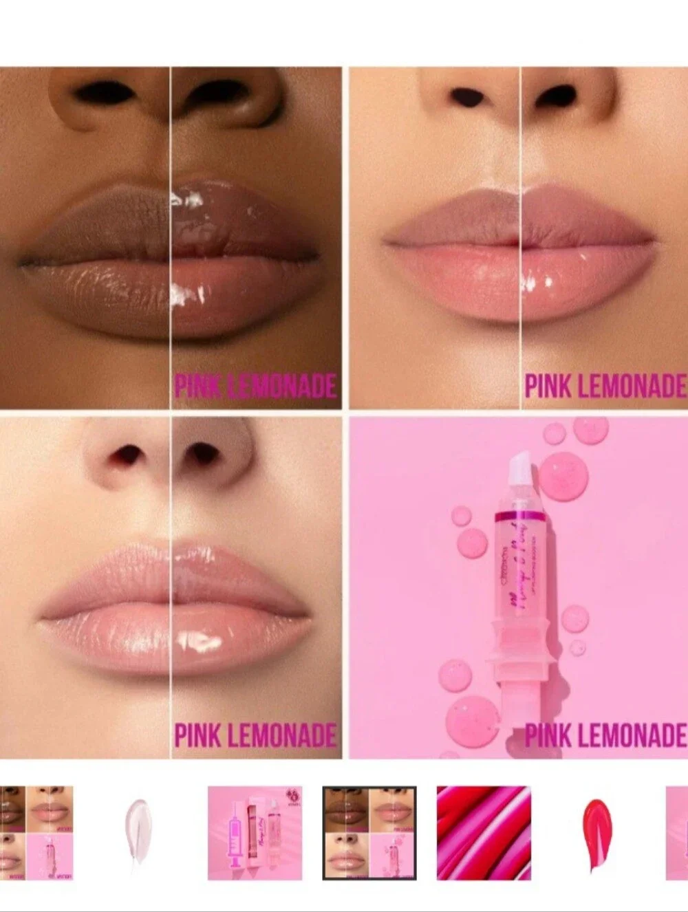 🎉3•$13/4•$16🎉 BEAUTY CREATIONS Plump & Pout Lip Booster Gloss In Pink Lemonade